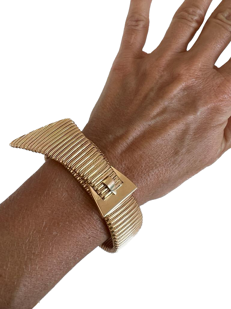 18k rose gold bracelet, RT maker's mark