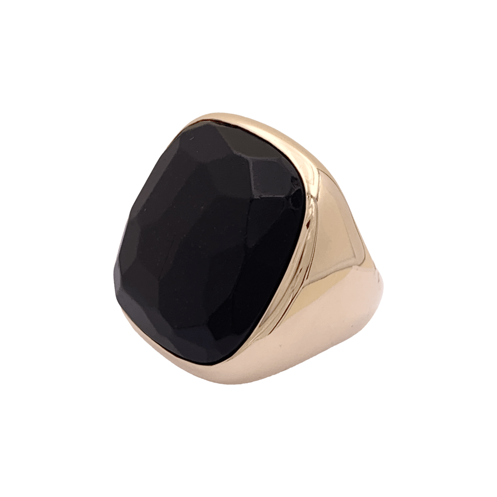 Bague Pomellato "Victoria", or rose, jais. - Maison Eloe