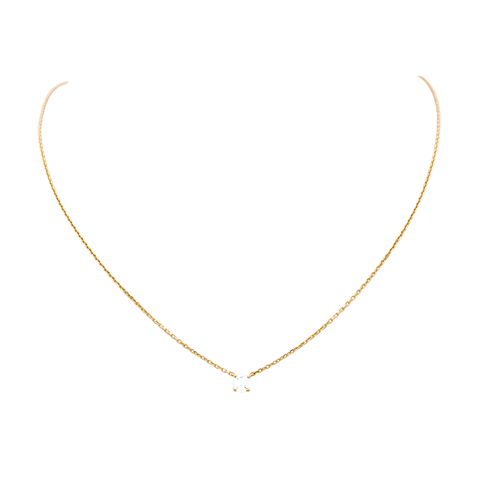 Collier Cartier, "1895", or jaune, diamant 0,24 ct.