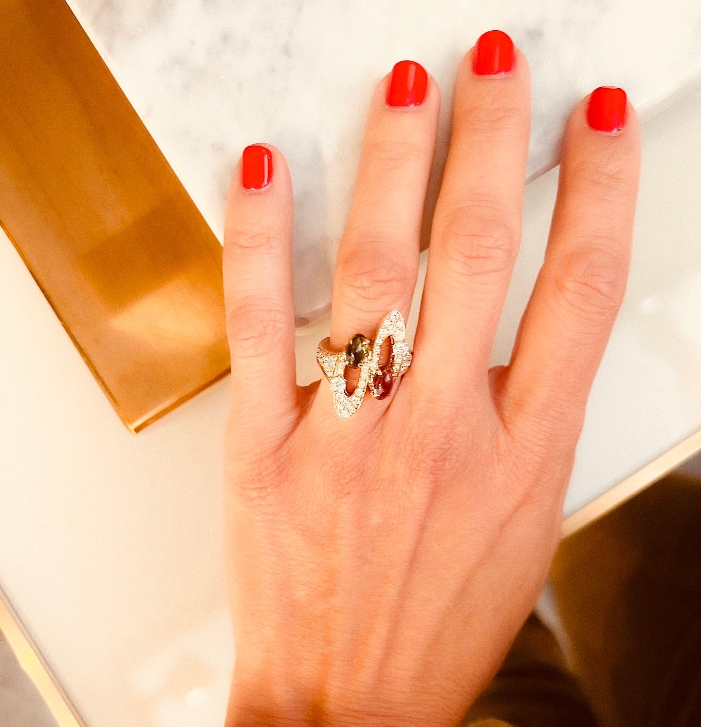 Yellow gold ring from Bvlgari, Elisia model