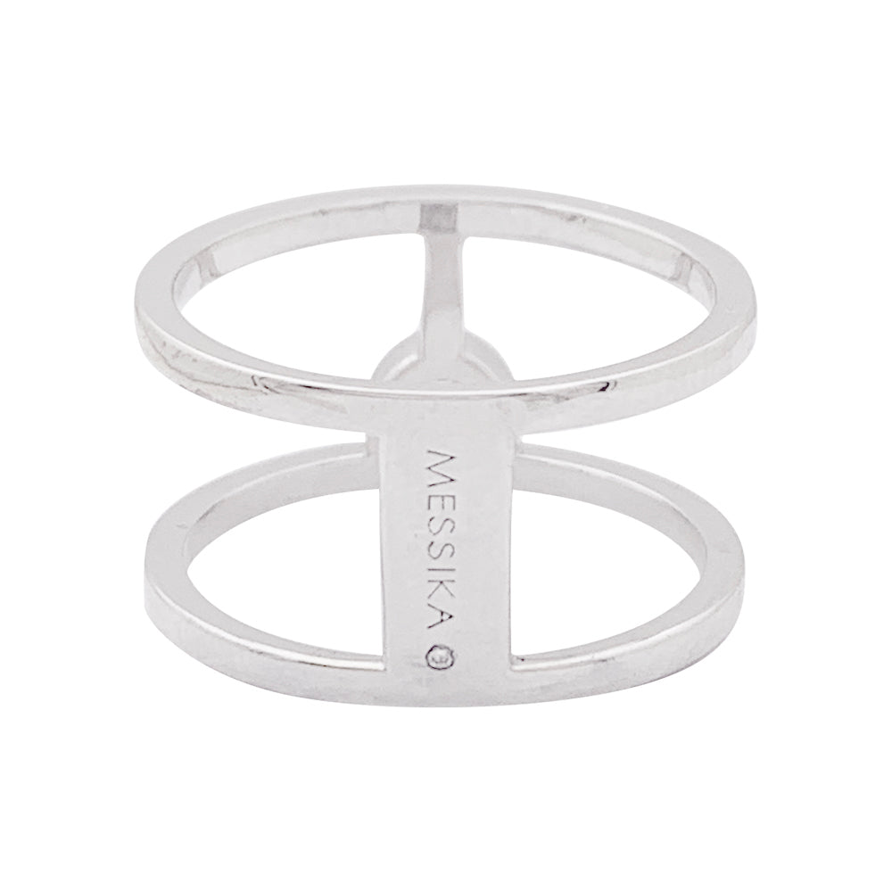 Bague Messika, "Glam'Azone", or blanc, diamants.