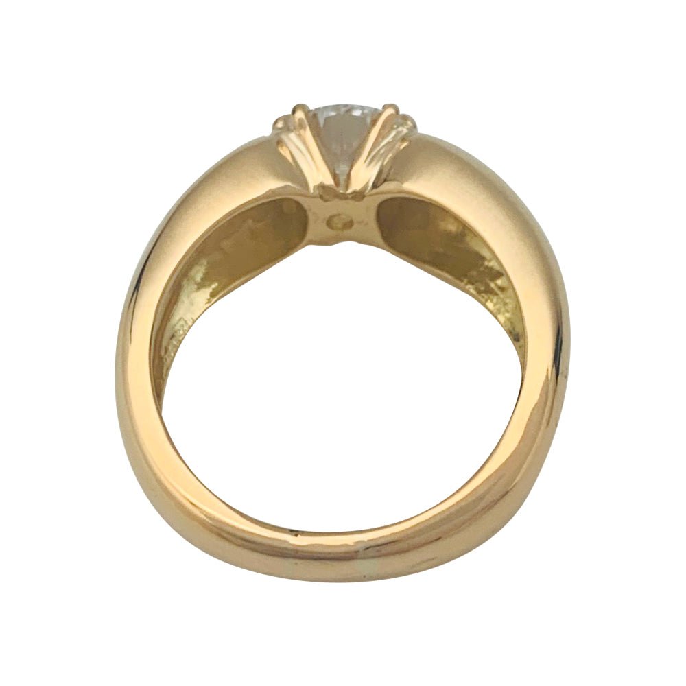 Bague jonc or jaune, diamant. - Maison Eloe
