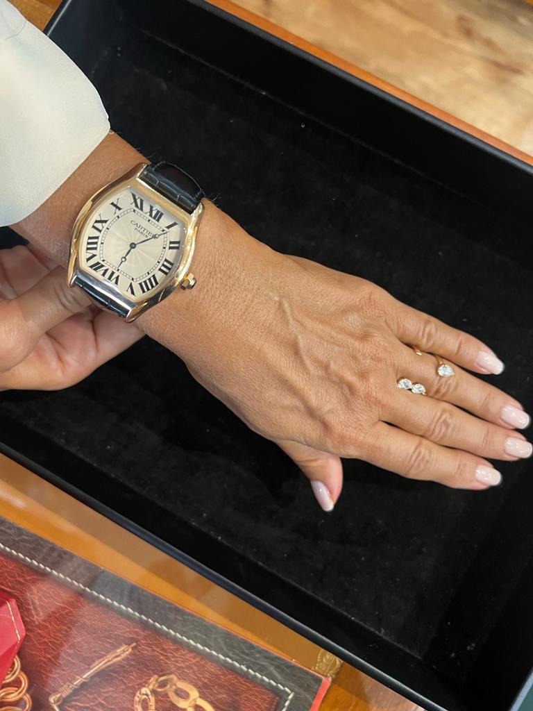 Cartier watch "Turtle" model in pink gold "private" collection