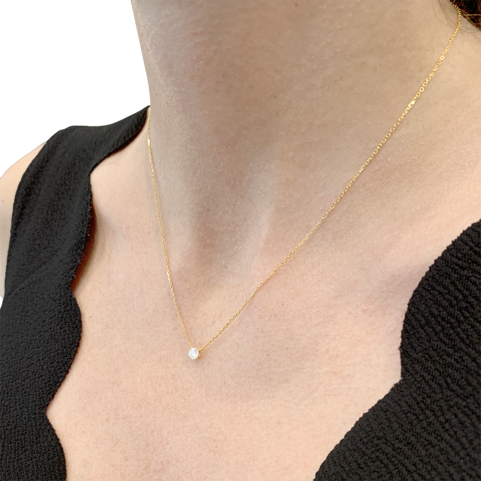 Collier Cartier, "1895", or jaune, diamant 0,24 ct.