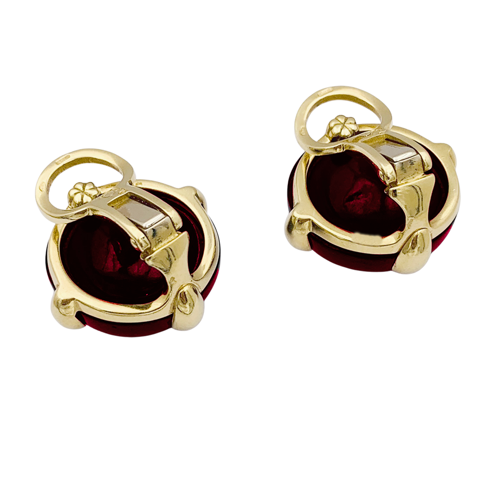 Boucles d'oreilles Pomellato, "Griffe", grenat, or jaune.