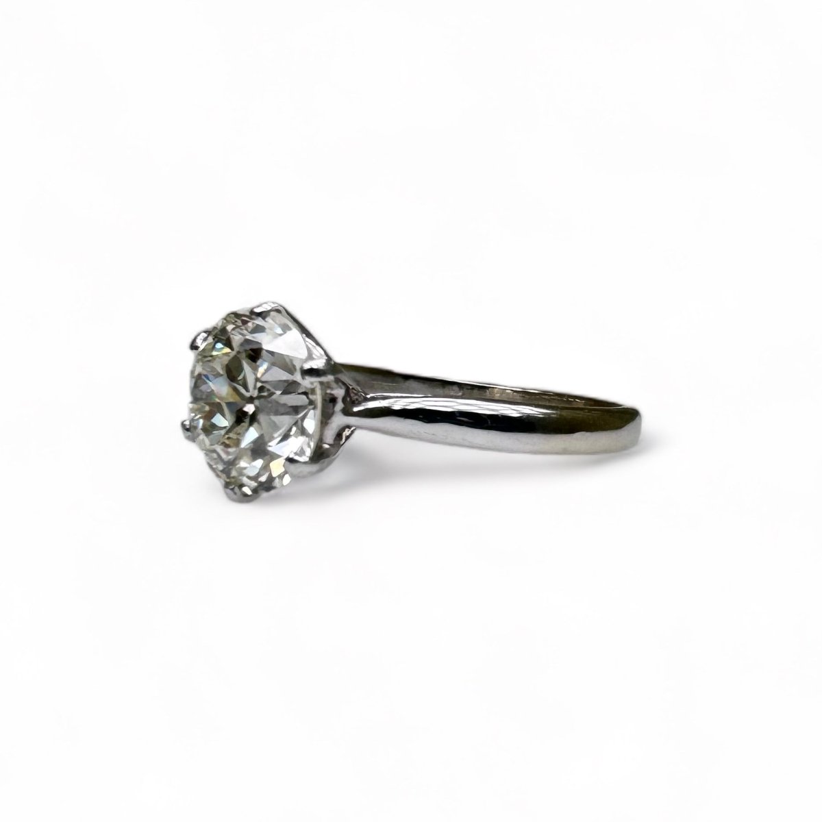 Solitaire en or blanc et diamant de 2,40 carats - Maison Eloe