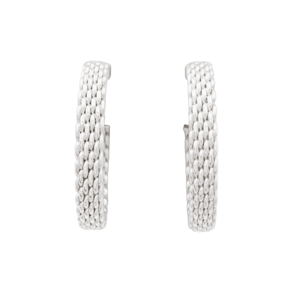 Créoles Tiffany & Co "Somerset" argent.