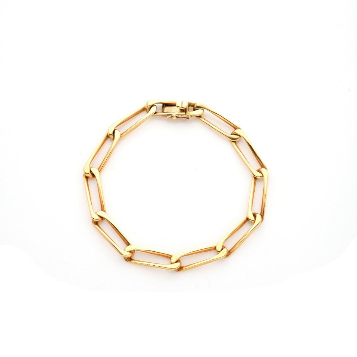 CARTIER Bracelet gourmette en or jaune. - Maison Eloe