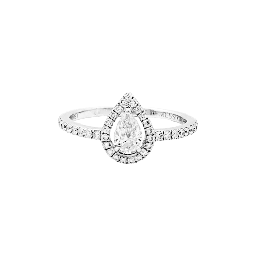 Bague Messika, « M - Love », or blanc et diamants. - Maison Eloe