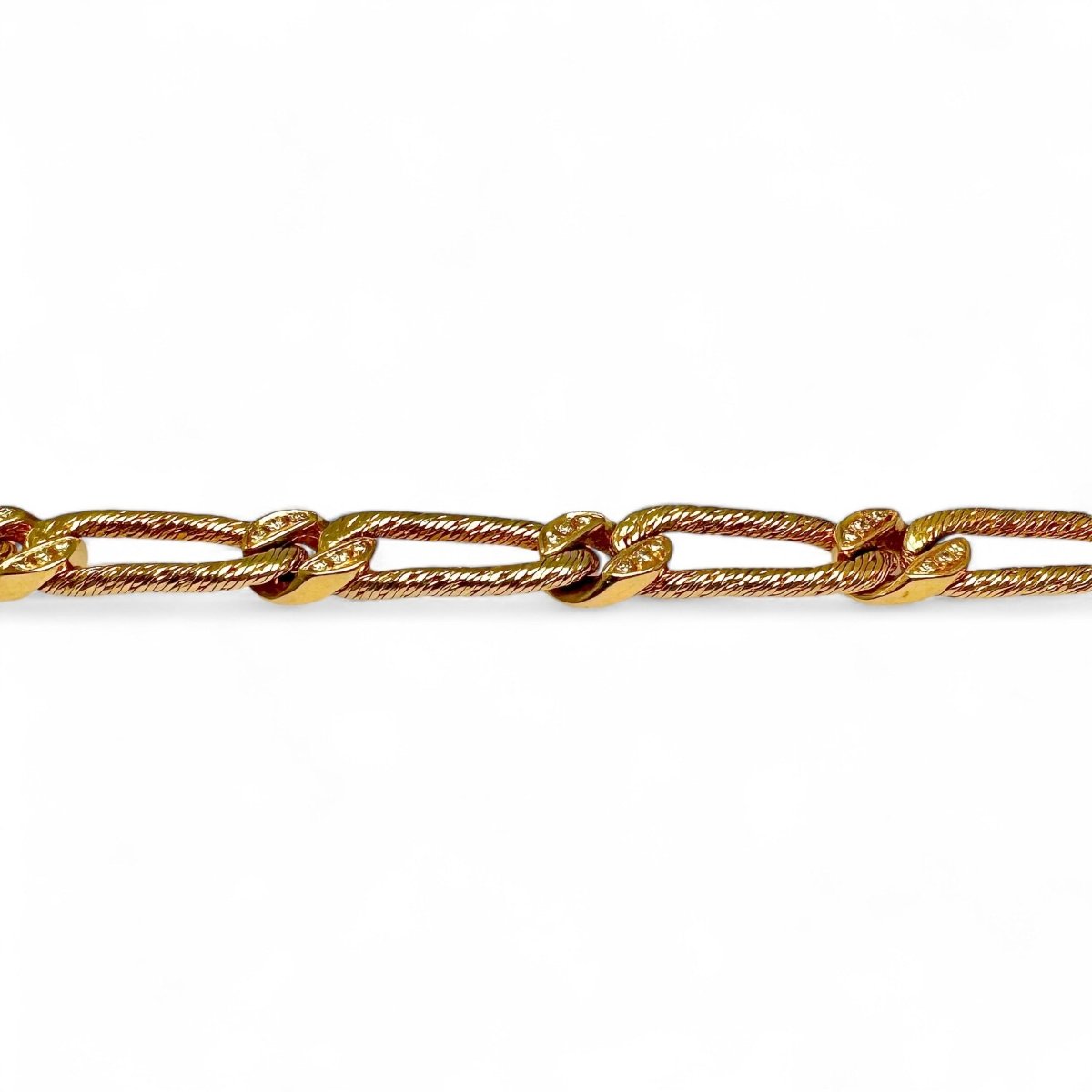Georges LENFANT. Bracelet en or jaune pavé de diamants. - Maison Eloe