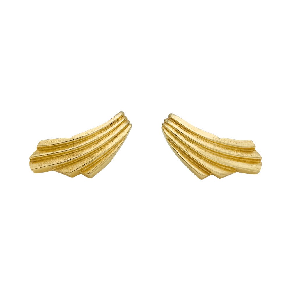 Boucles d'oreilles Lalaounis "Drapé" en or jaune. - Maison Eloe