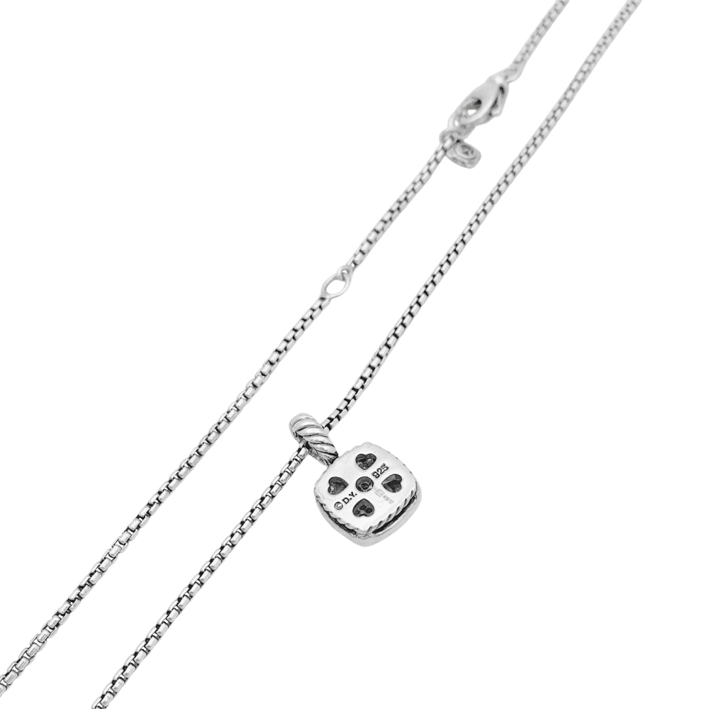 Collier David Yurman, "Petite Albion", argent, diamants.