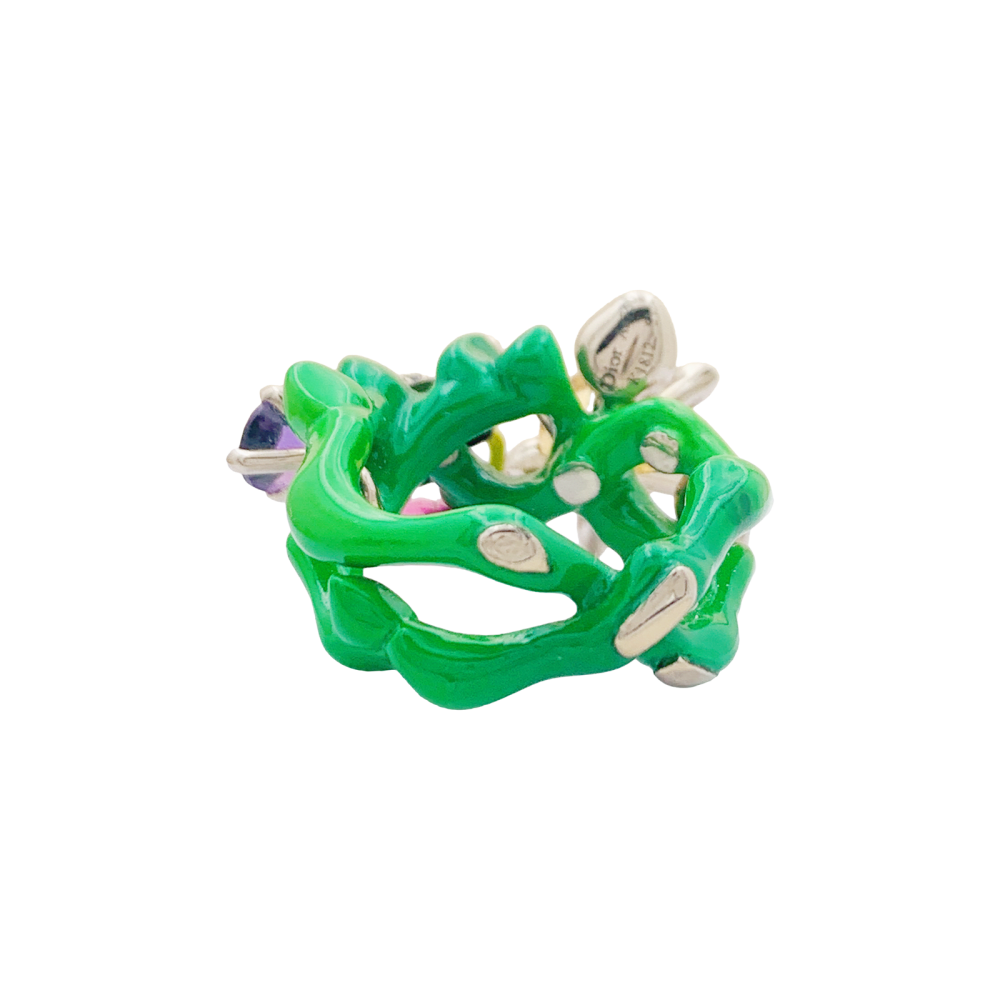 Bague Dior, "Milly Carnivora", laque, diamants, pierres de couleur.