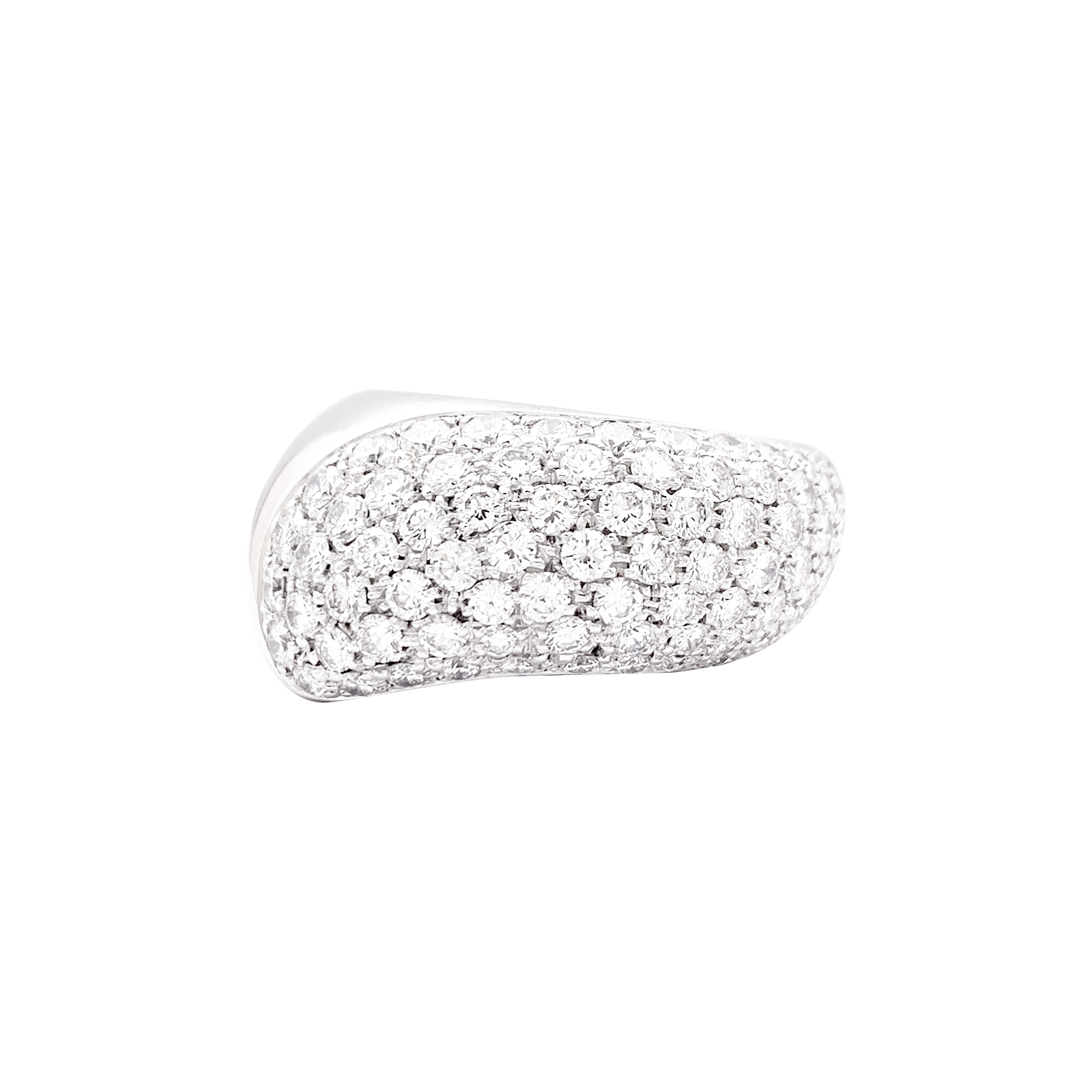 Bague Chaumet, "Hommage à Venise", or blanc, diamants.