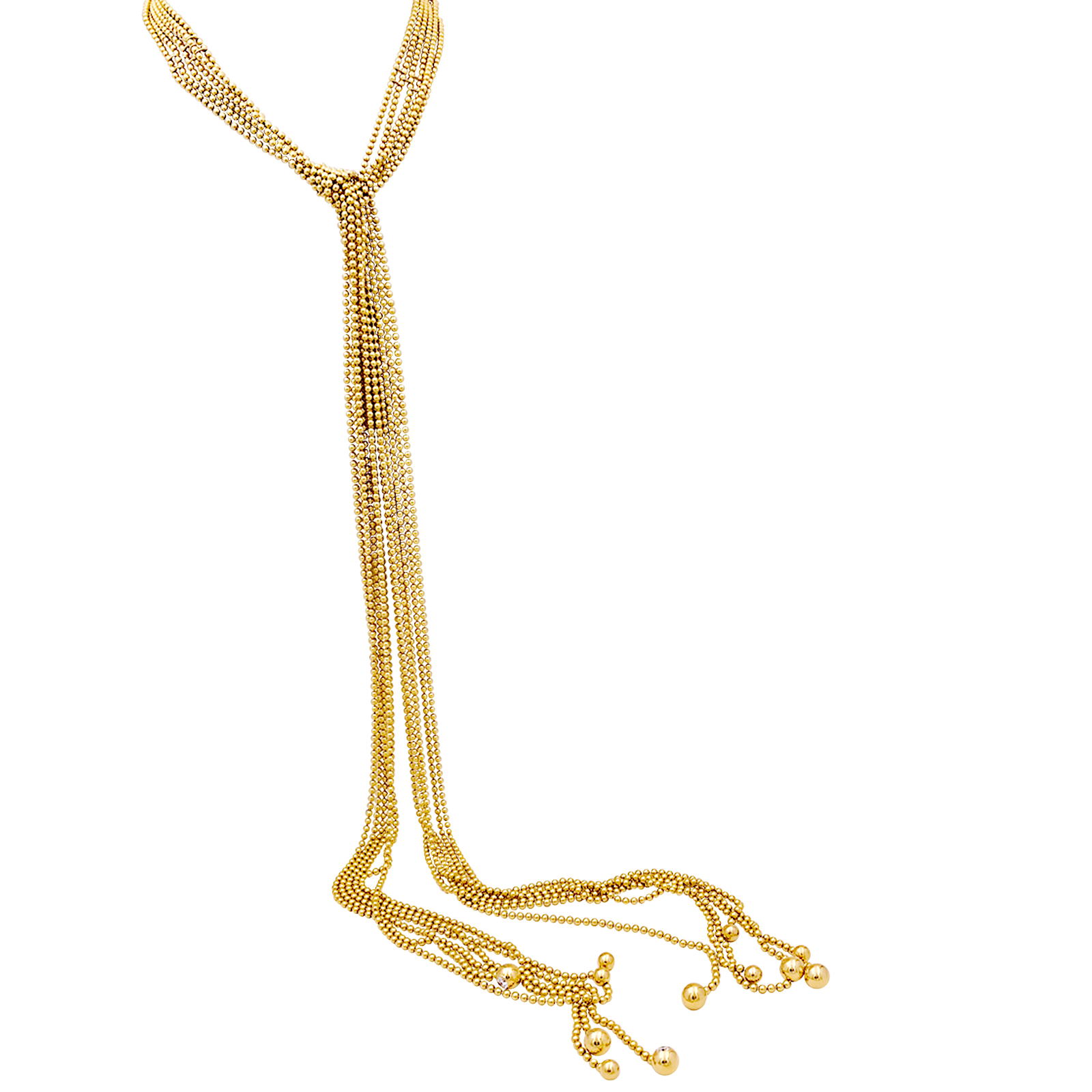 Collier Cartier, "Draperie", or jaune, diamants.