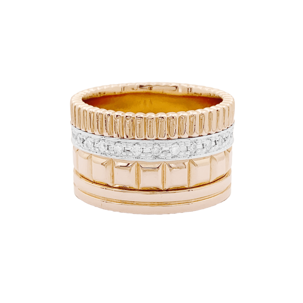 Bague Boucheron, «QUATRE RADIANT ÉDITION», deux ors et diamants.