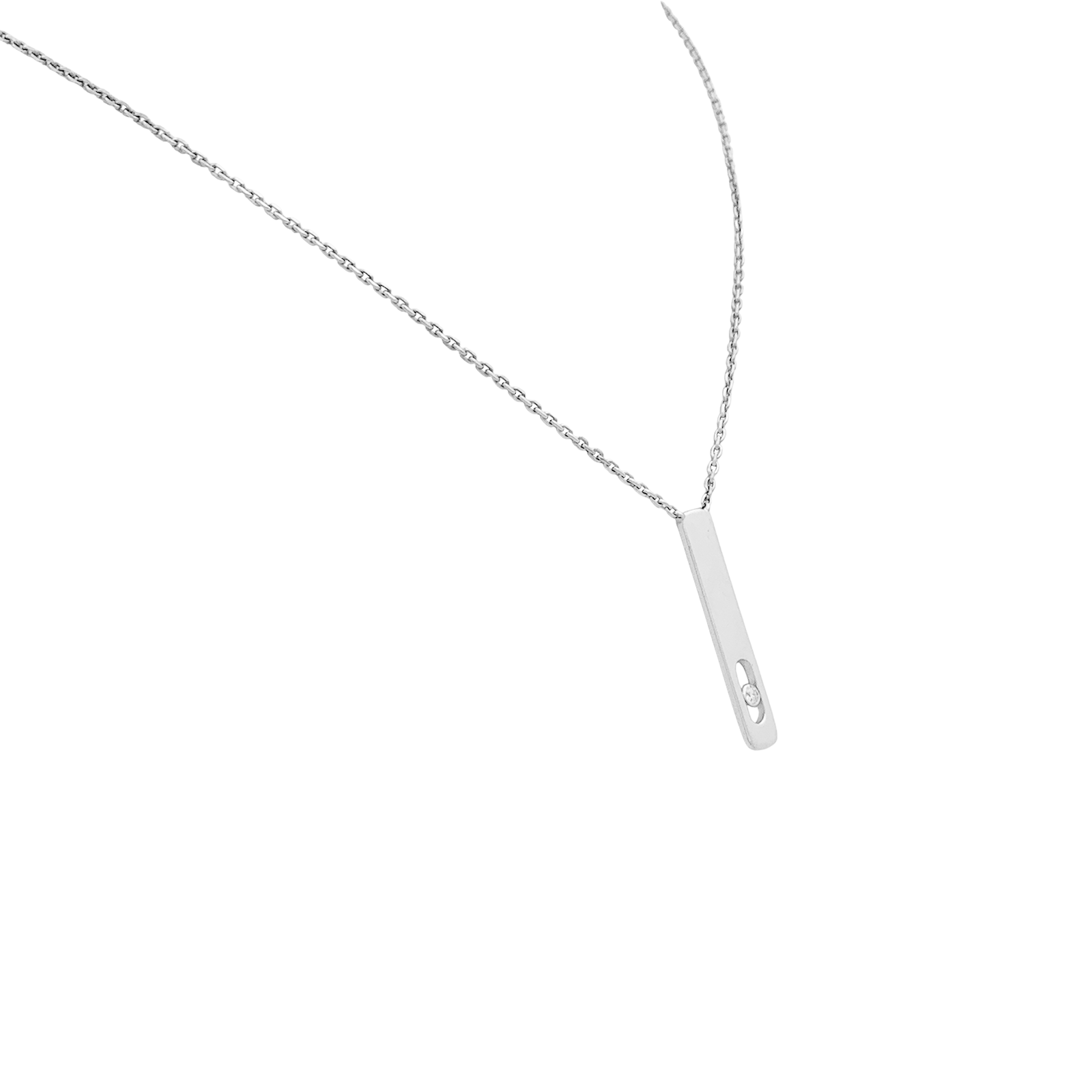 Collier Messika, "My First Diamond", or blanc, diamant.