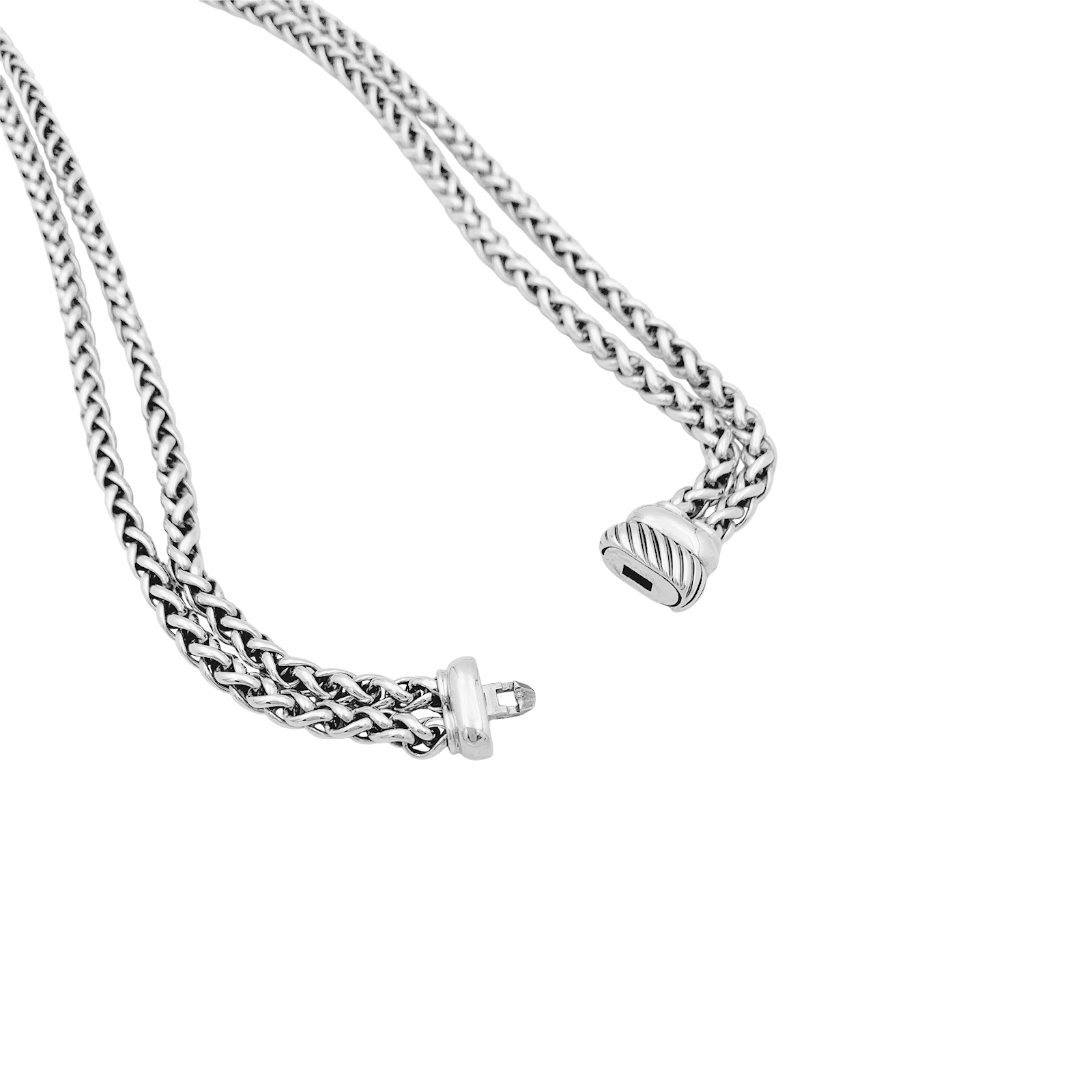 Collier David Yurman, "Grand Albion", argent, hématite, diamants.