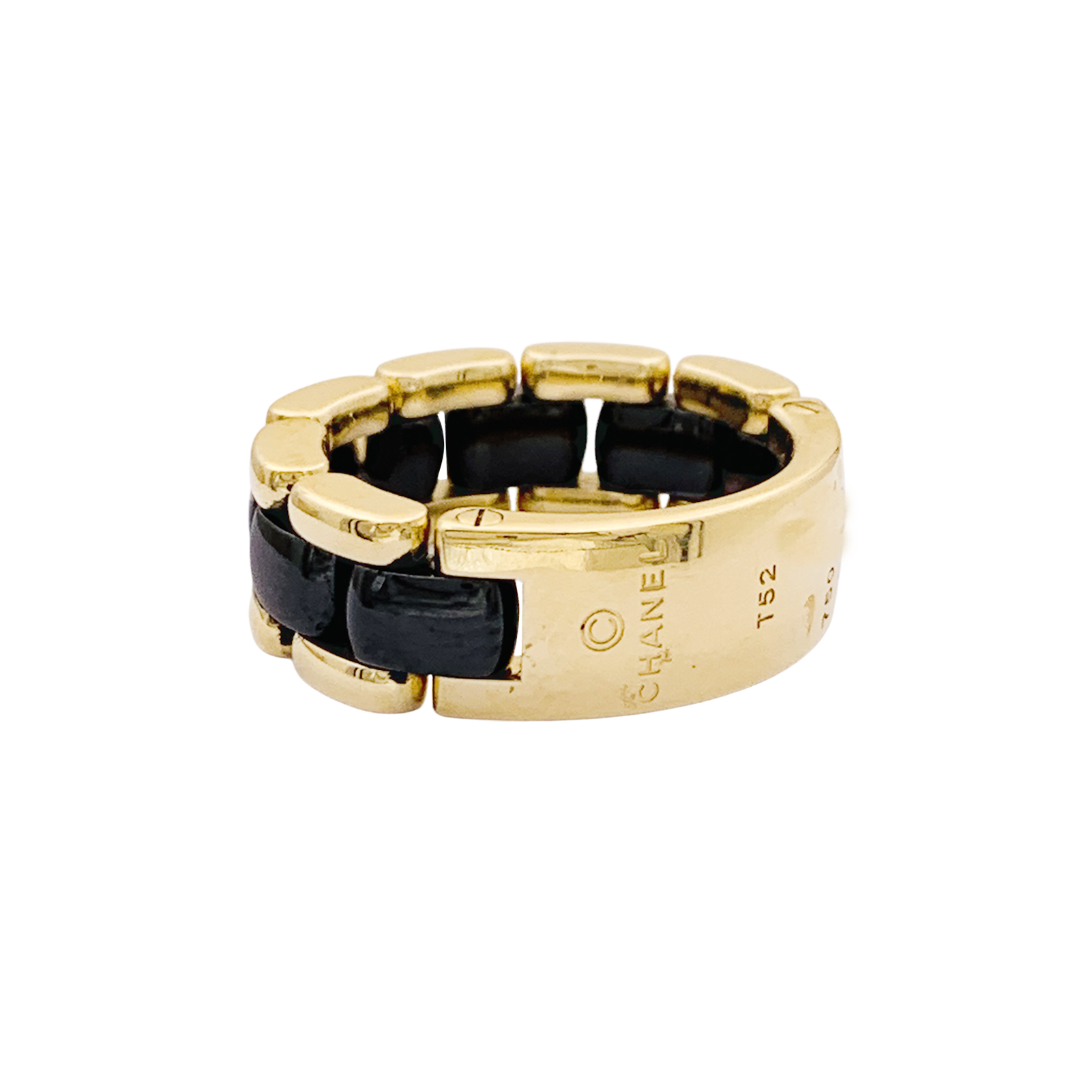 Bague CHANEL, "Ultra" or jaune et céramique.