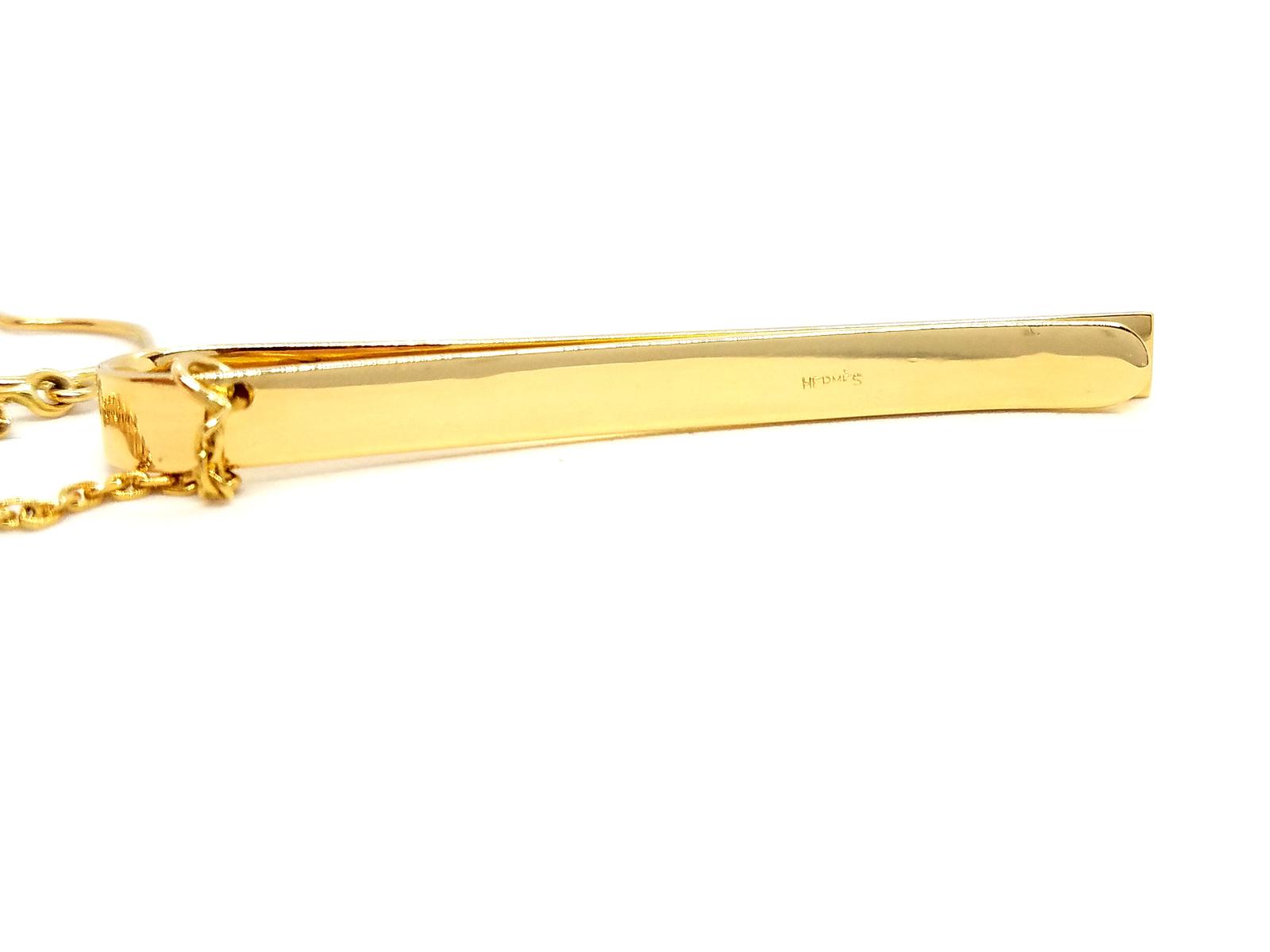 Hermès Accessory Tie Clip Yellow Gold