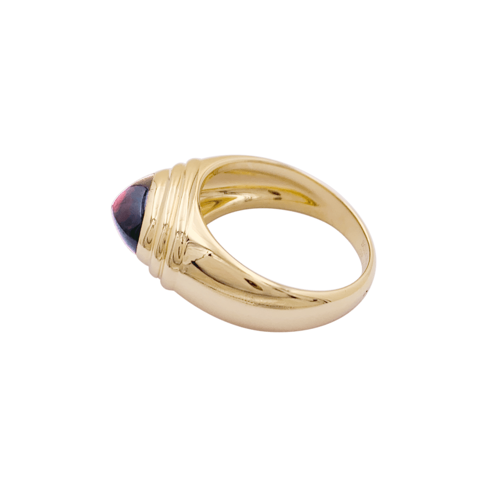 Bague Boucheron, "Jaïpur", or jaune, grenat.