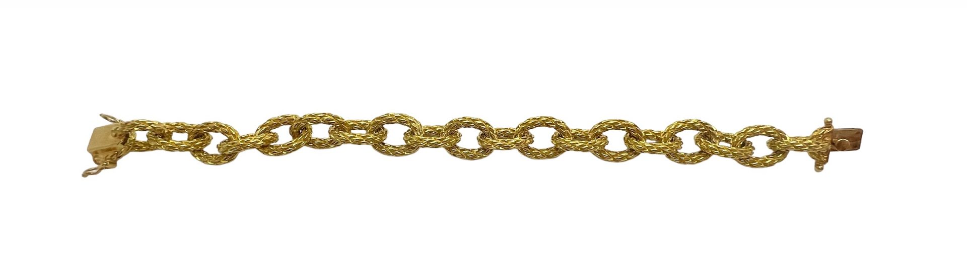 18K yellow gold bracelet, Julien Paimbault hallmark