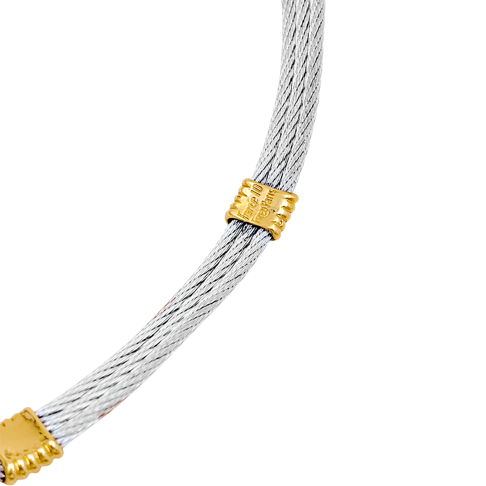 Collier Fred vintage "Force 10", or jaune, acier.