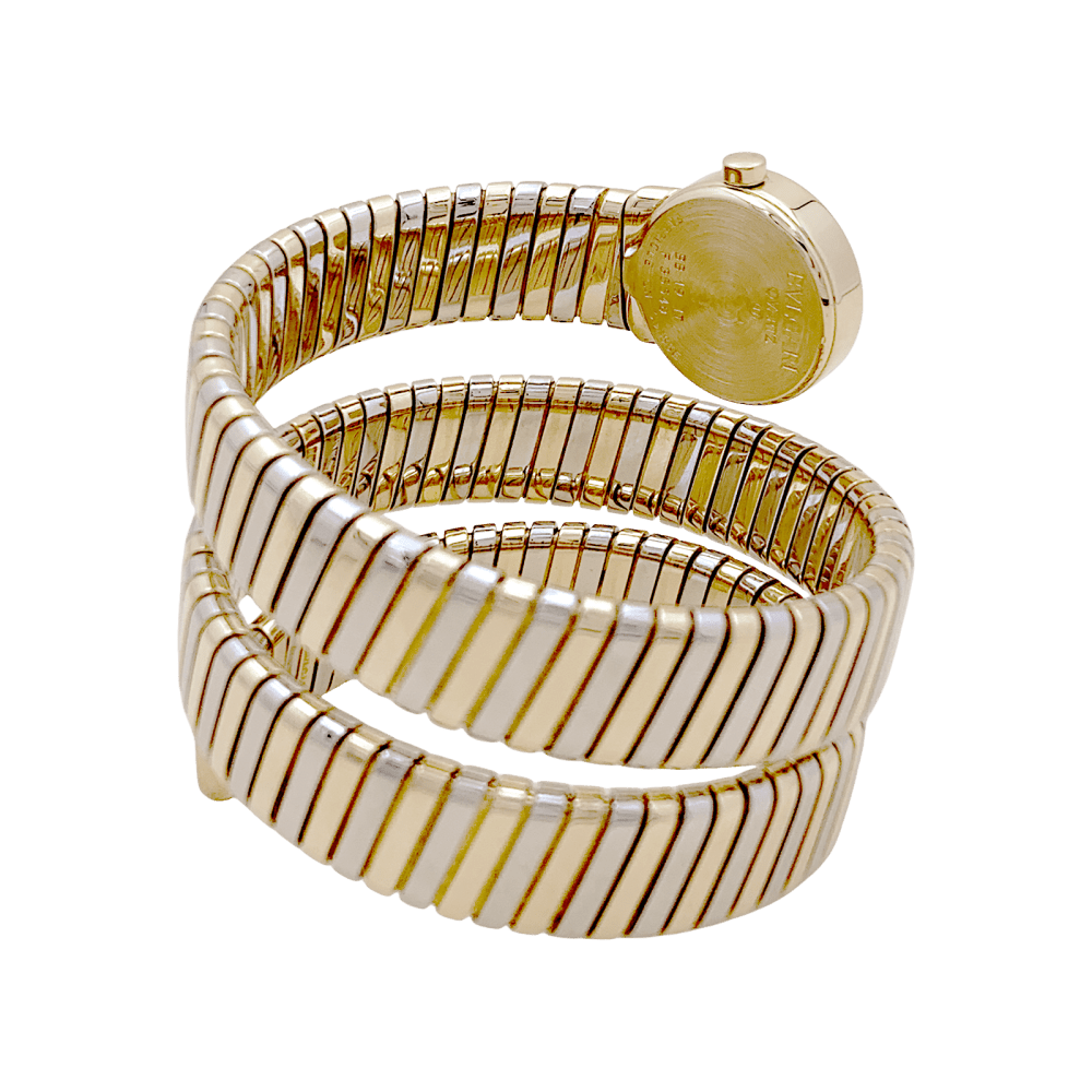 Montre Bulgari, "Tubogas BB 19", deux ors. - Maison Eloe