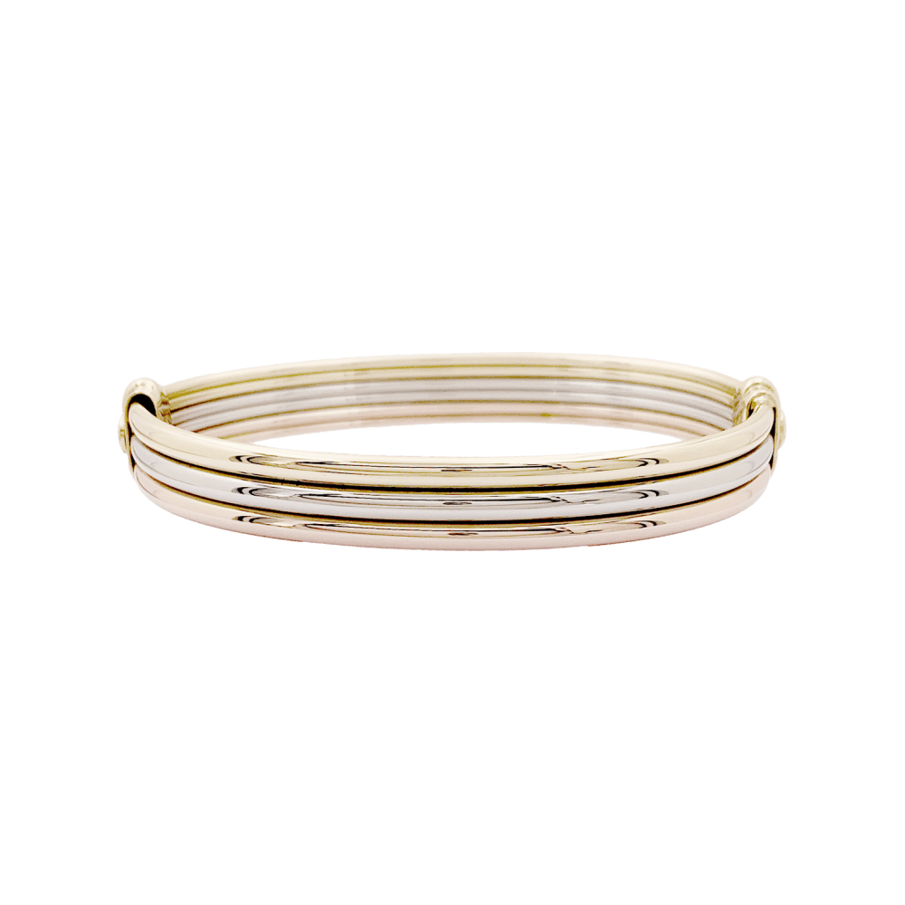 Bracelet CARTIER, « Vétéran » 3 tons d'or. - Maison Eloe