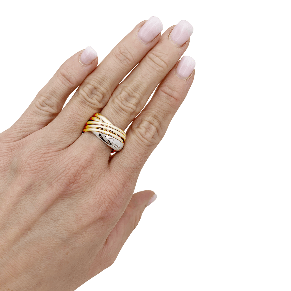 Bague Cartier, "Trinity", 3 tons d'or.