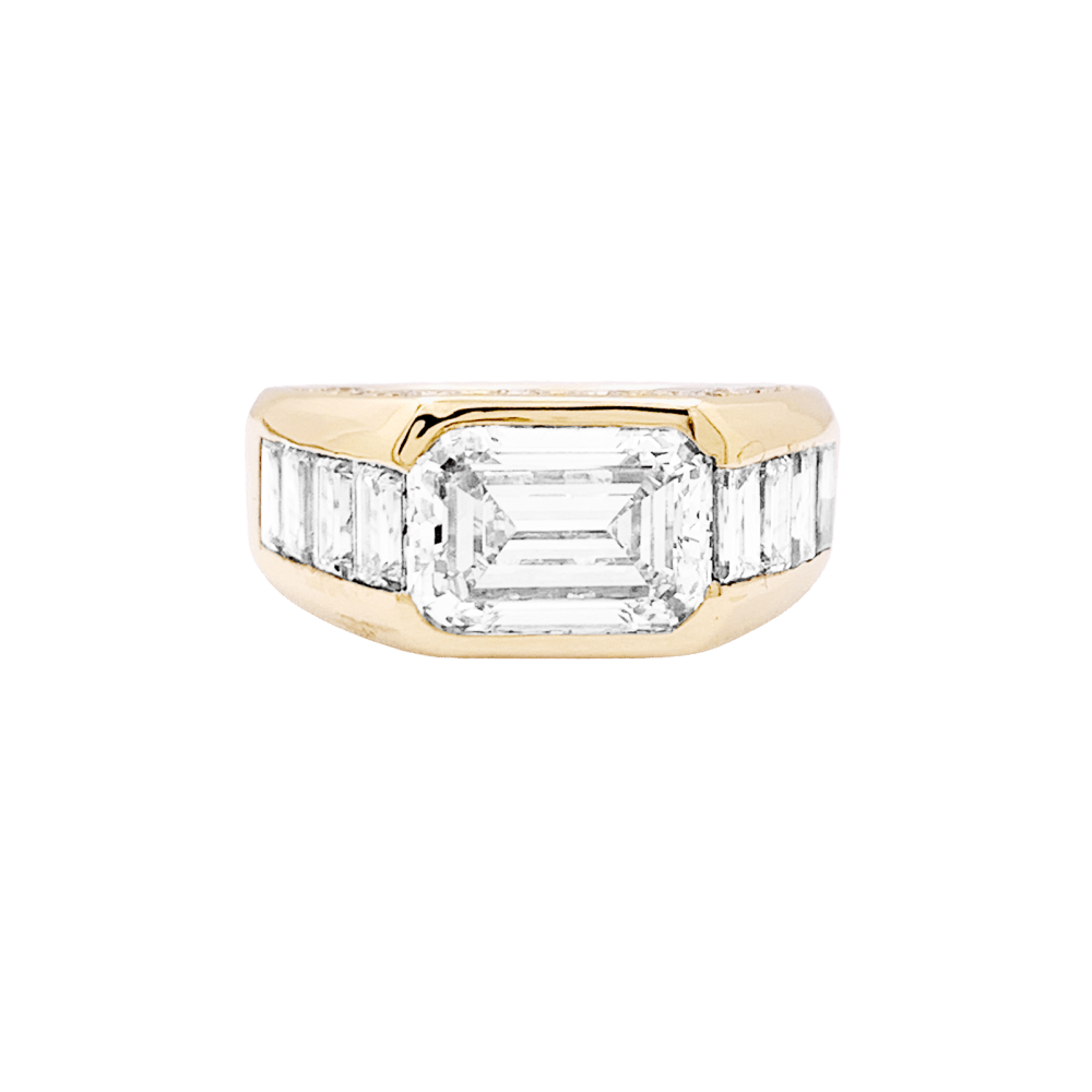 Bague O.J. Perrin, or jaune et diamants. - Maison Eloe