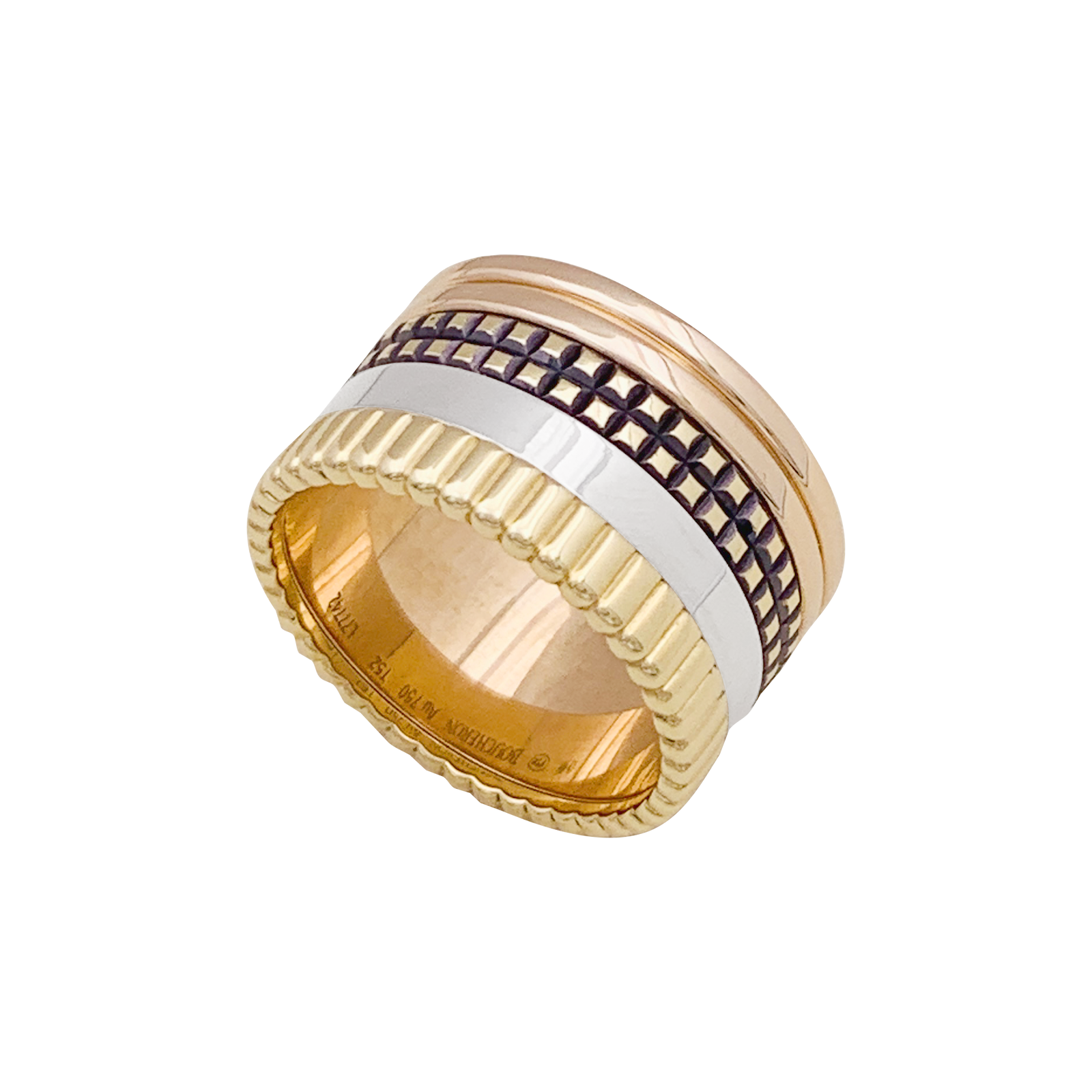 Bague Boucheron "Quatre Classique Large" trois ors.