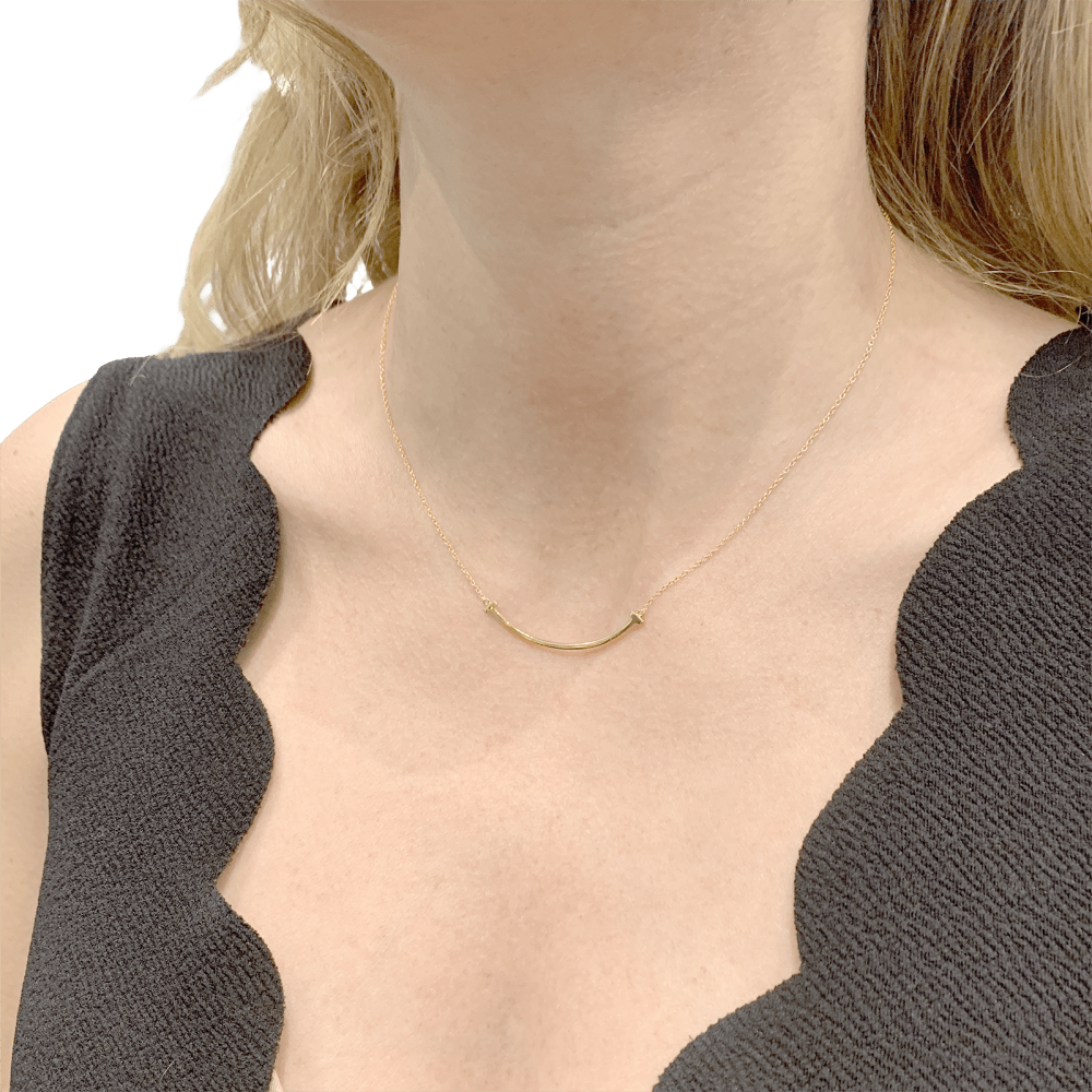 Collier-Tiffany-&-Co-Tiffany -T- Smile-or jaune-occasion-certifie-maison-eloe