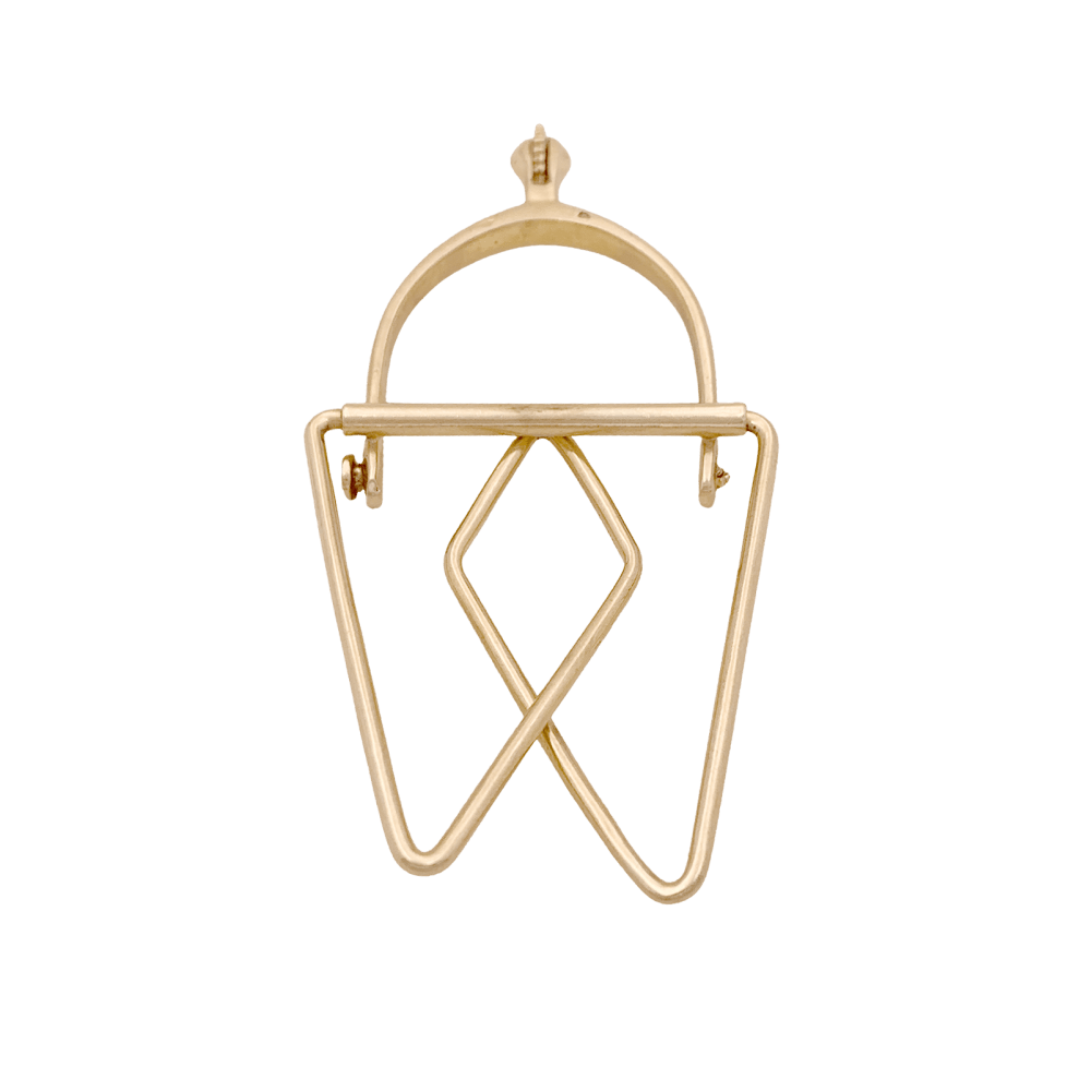 Pince à billet Mellerio, « Éperon » en or jaune.