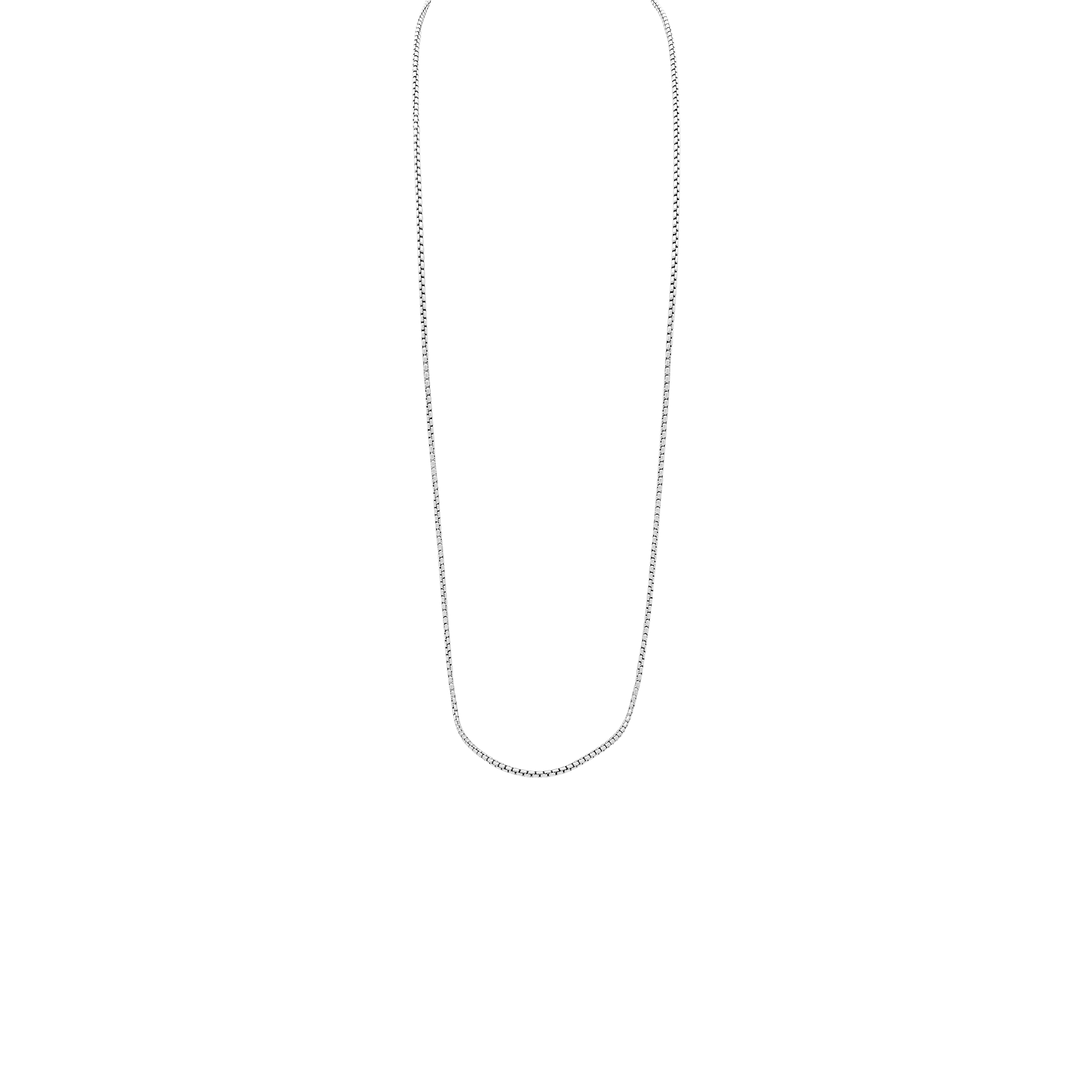 Collier David Yurman, "Box Chain", argent.