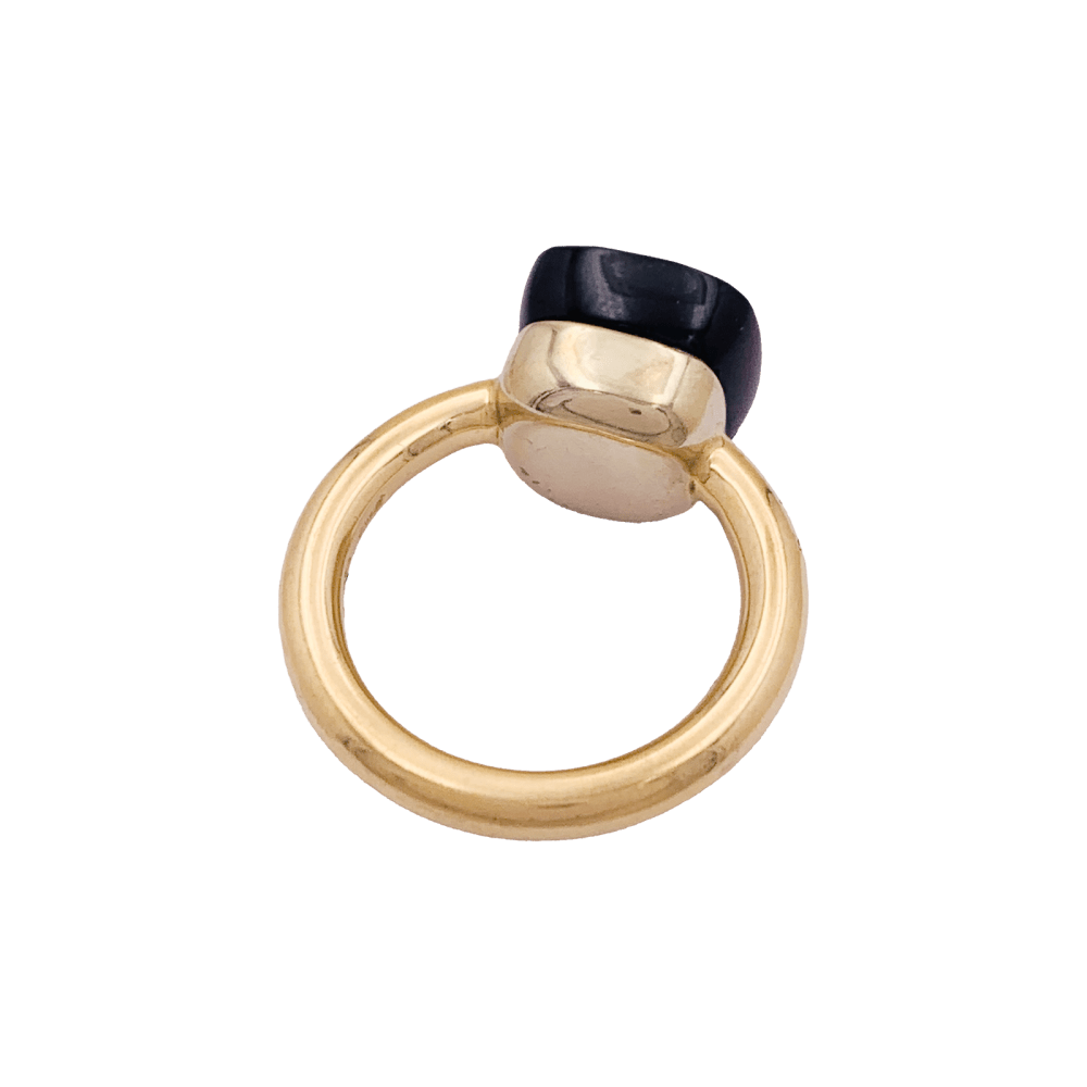 Bague Pomellato, collection "Nudo Classic", or rose et grenat.