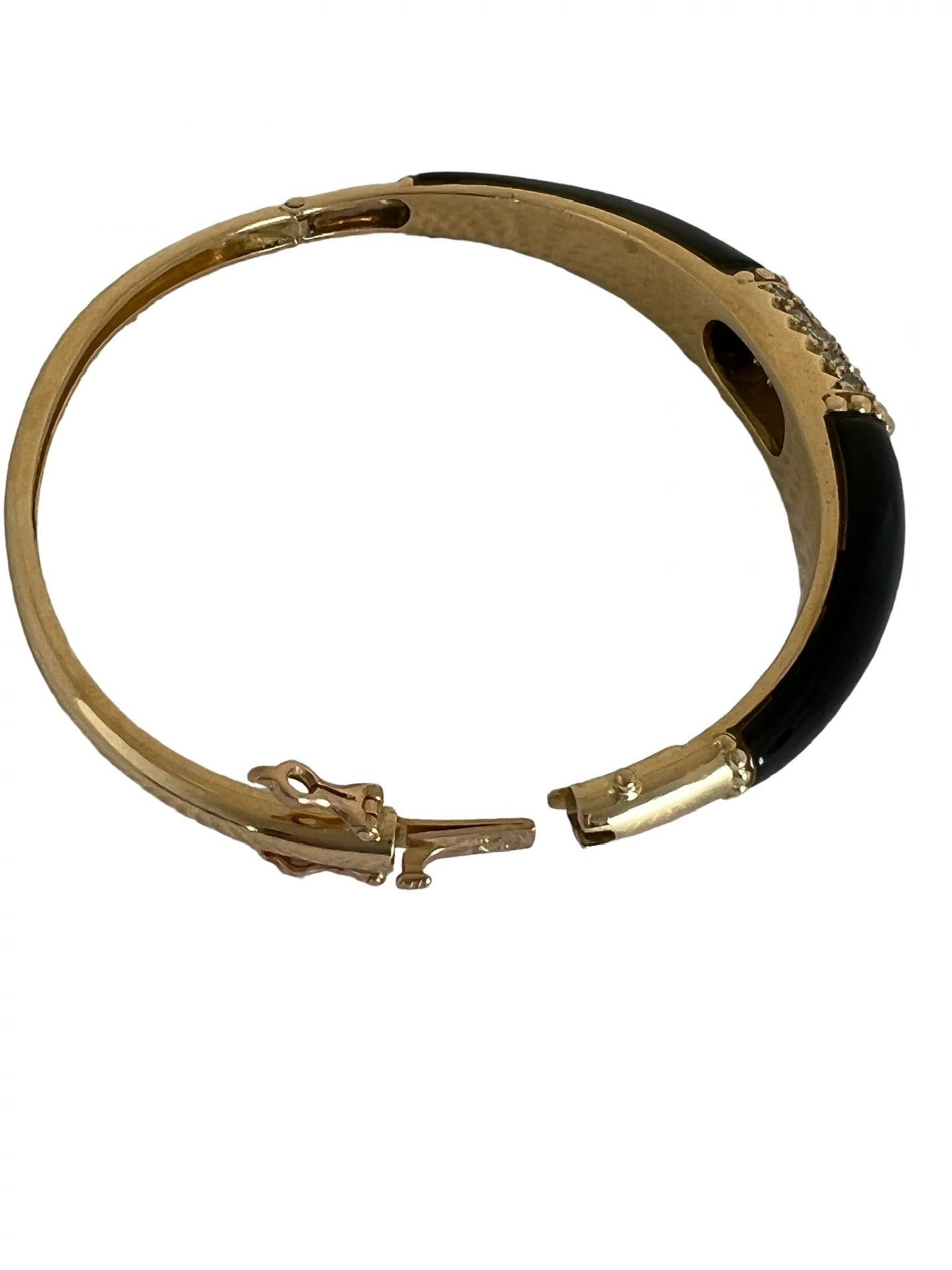 Bracelet signed Pierre and Jean Bellin in gold, onyx and diamonds.