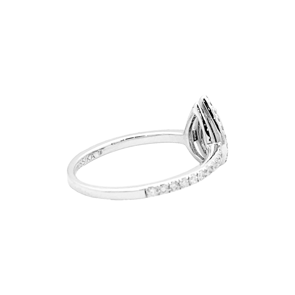 Bague Messika, « M - Love », or blanc et diamants. - Maison Eloe