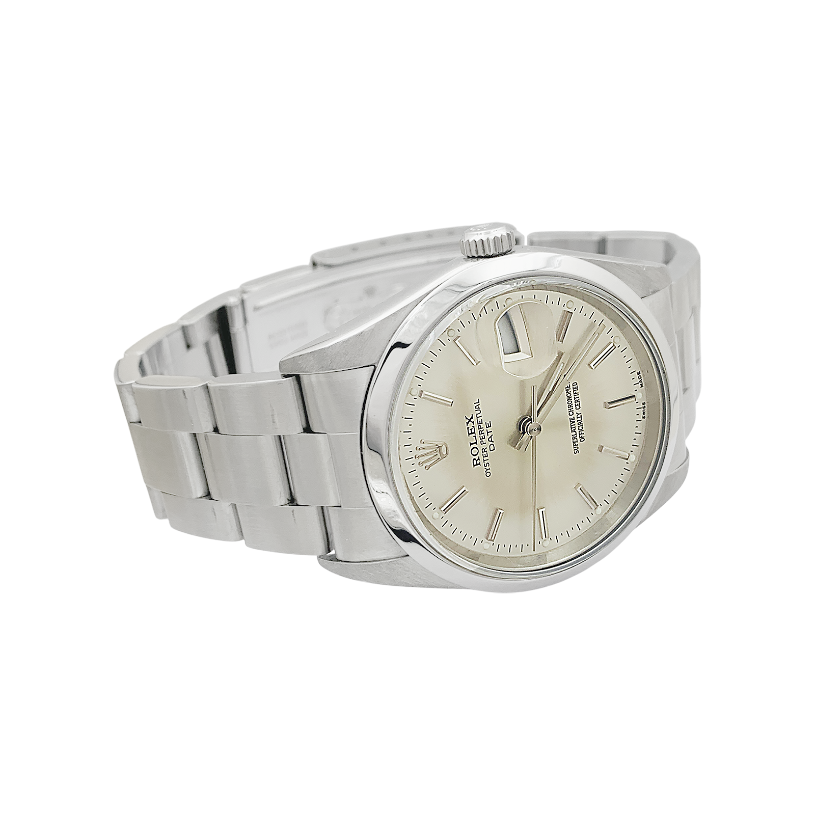 Montre Rolex, "Oyster Perpetual Date", acier.