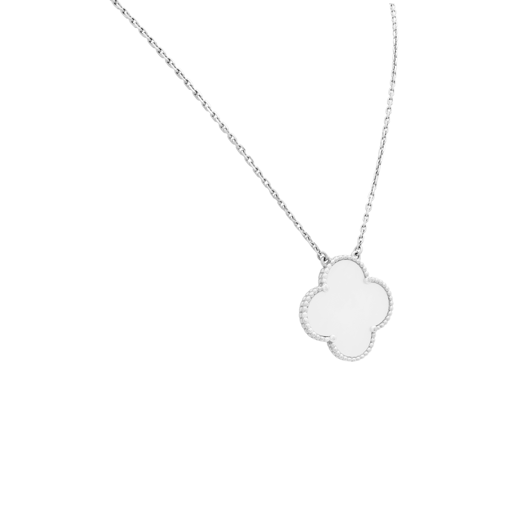 Collier Van Cleef & Arpels, "Magic Alhambra", or blanc, nacre.