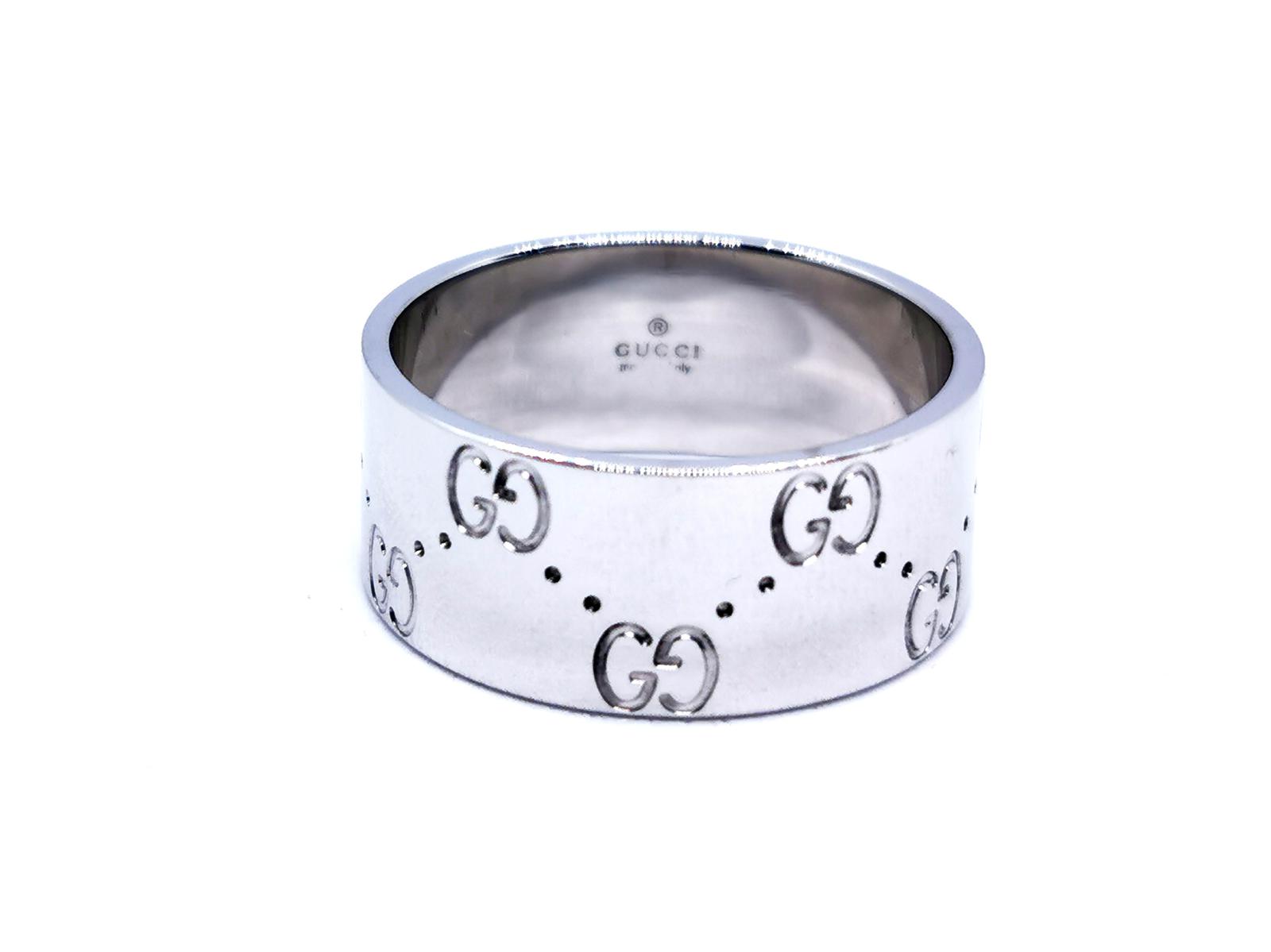 Gucci Bague Icon Or blanc