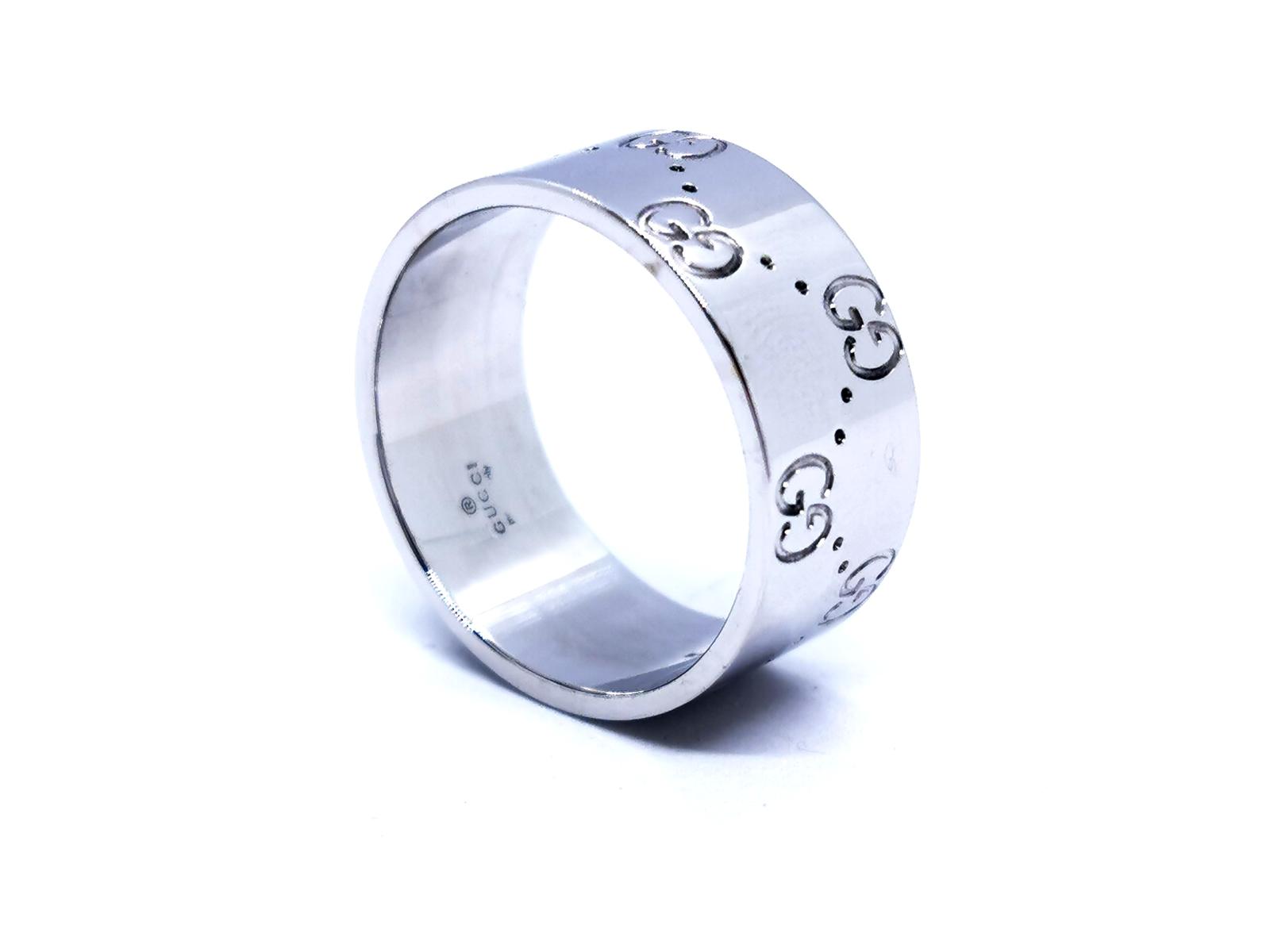 Gucci Bague Icon Or blanc