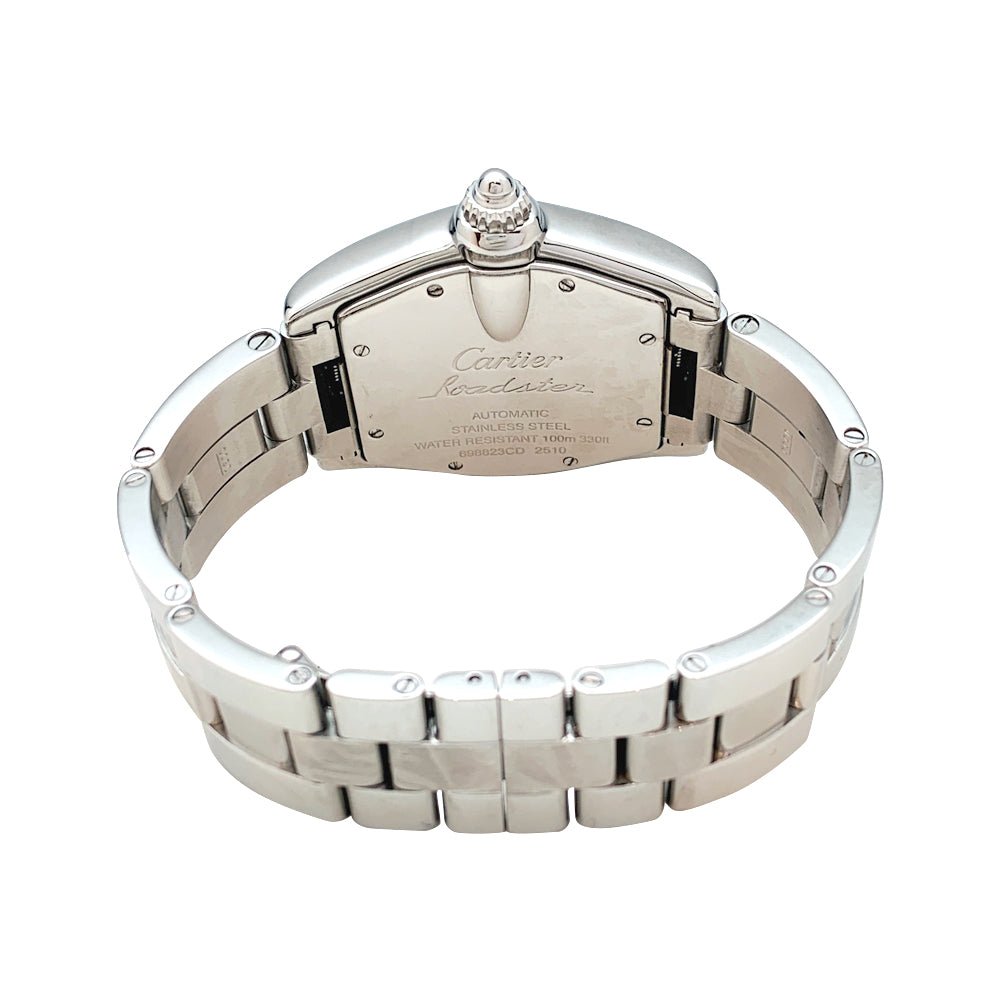 Montre Cartier Roadster en acier. bracelet cuir - Maison Eloe