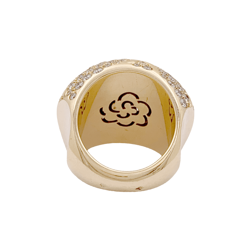 Bague Chanel, "Profil de Camelia" or jaune et diamants.