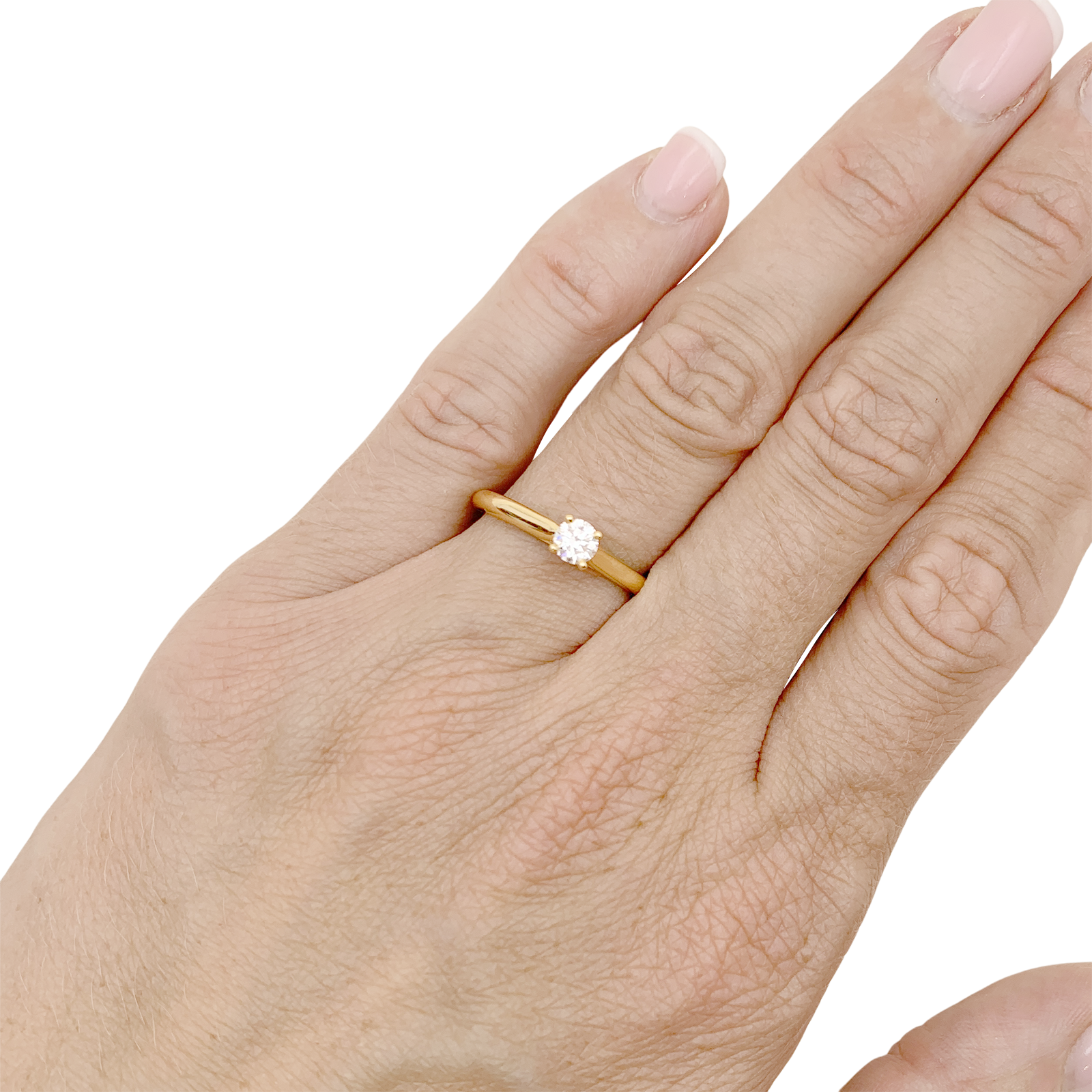 Solitaire Cartier,"1895", or jaune, diamant.