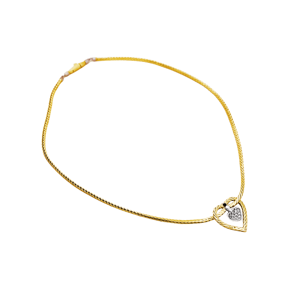 Collier Buccellati, "Valentina", deux ors, diamants. - Maison Eloe