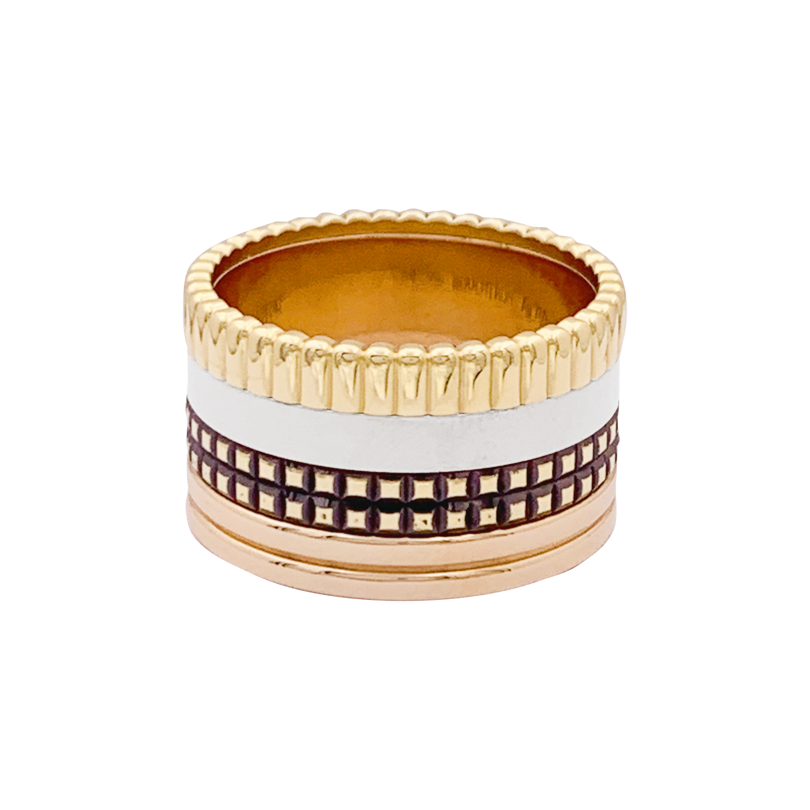 Bague Boucheron "Quatre Classique Large" trois ors.