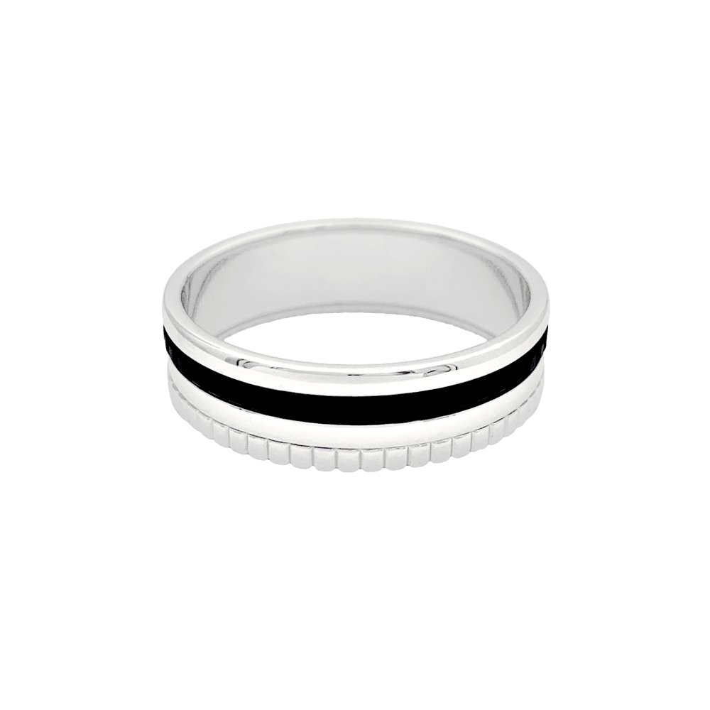 Bague Boucheron,"Quatre Black Edition Small", en or blanc.