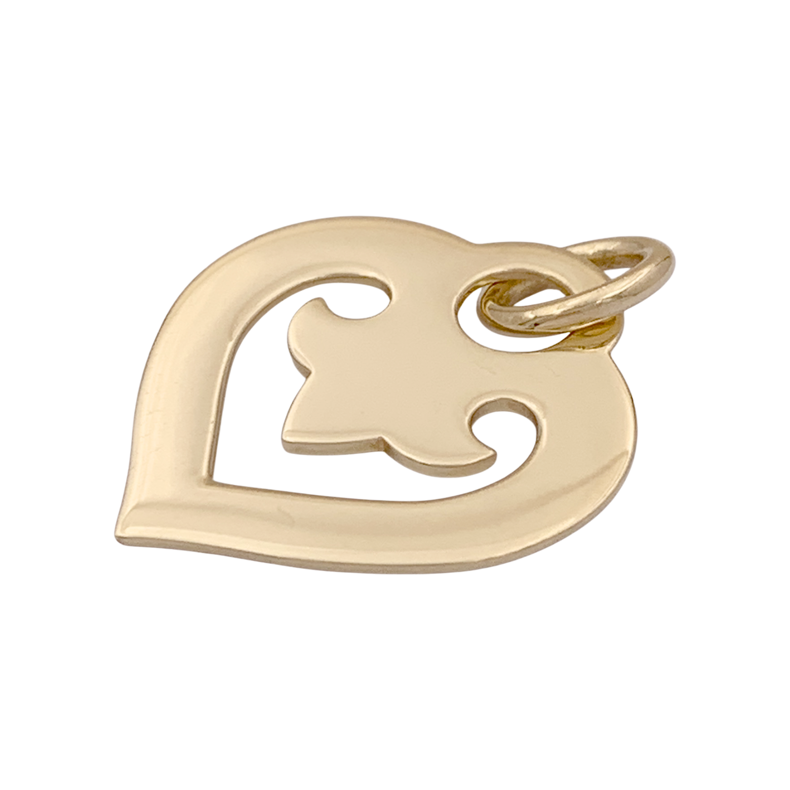 Pendentif O.J.Perrin, "Coeur Légendes", or jaune.