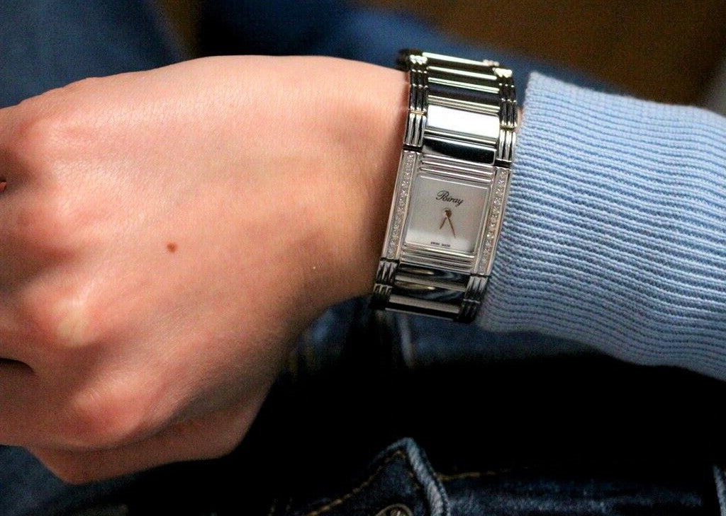 POIRAY vintage ma Première Manchette acier et diamants